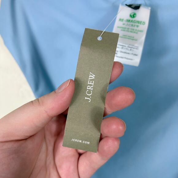 J. Crew High Rise High Cut Cheeky Coverage Bikini Bottom in Blue Mist - Picture 3 of 8